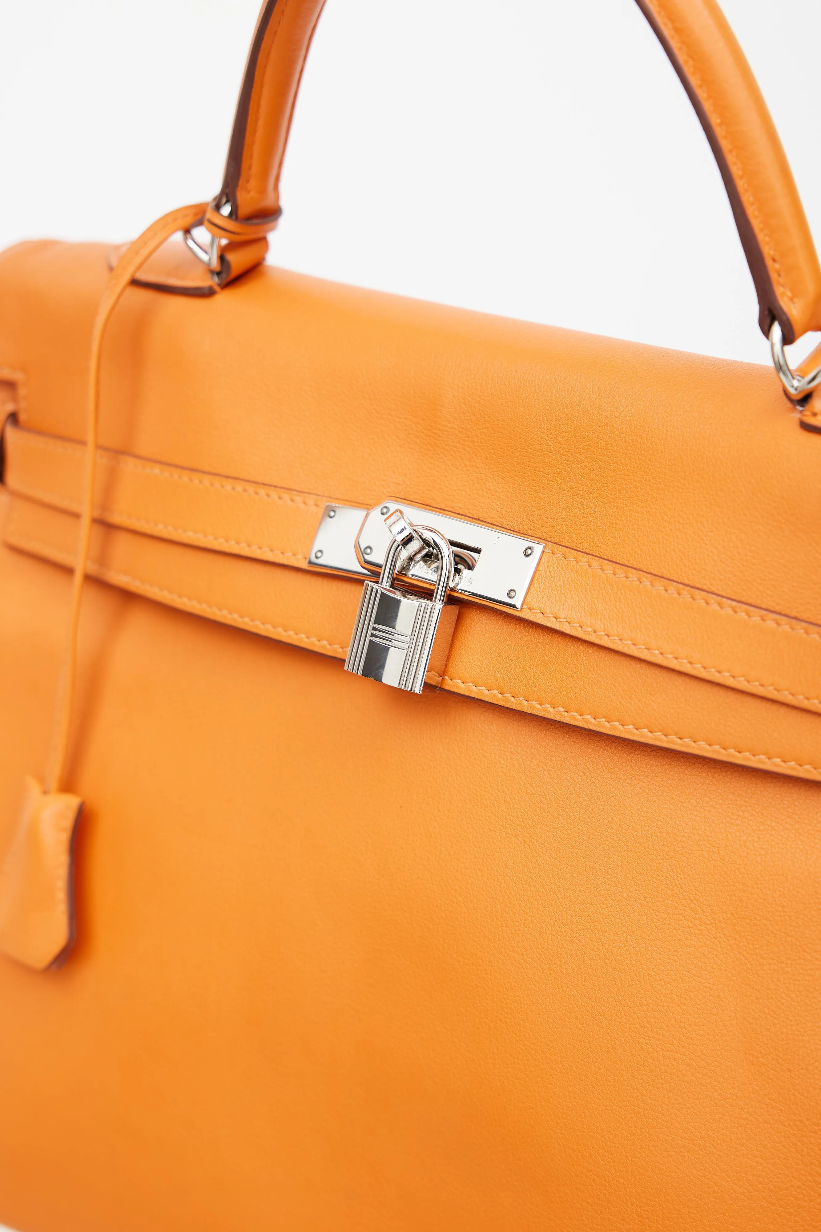 2011 Orange H Swift Kelly Retourne 35 Bag