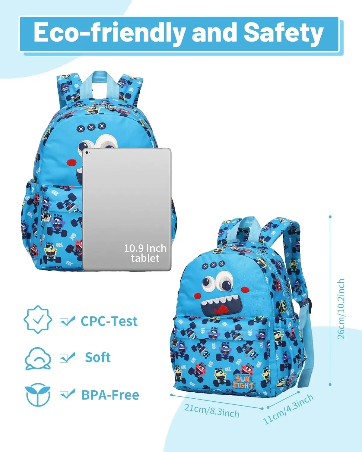 3D Alpaca Pattern KIds Boys Girls Casual Backpack