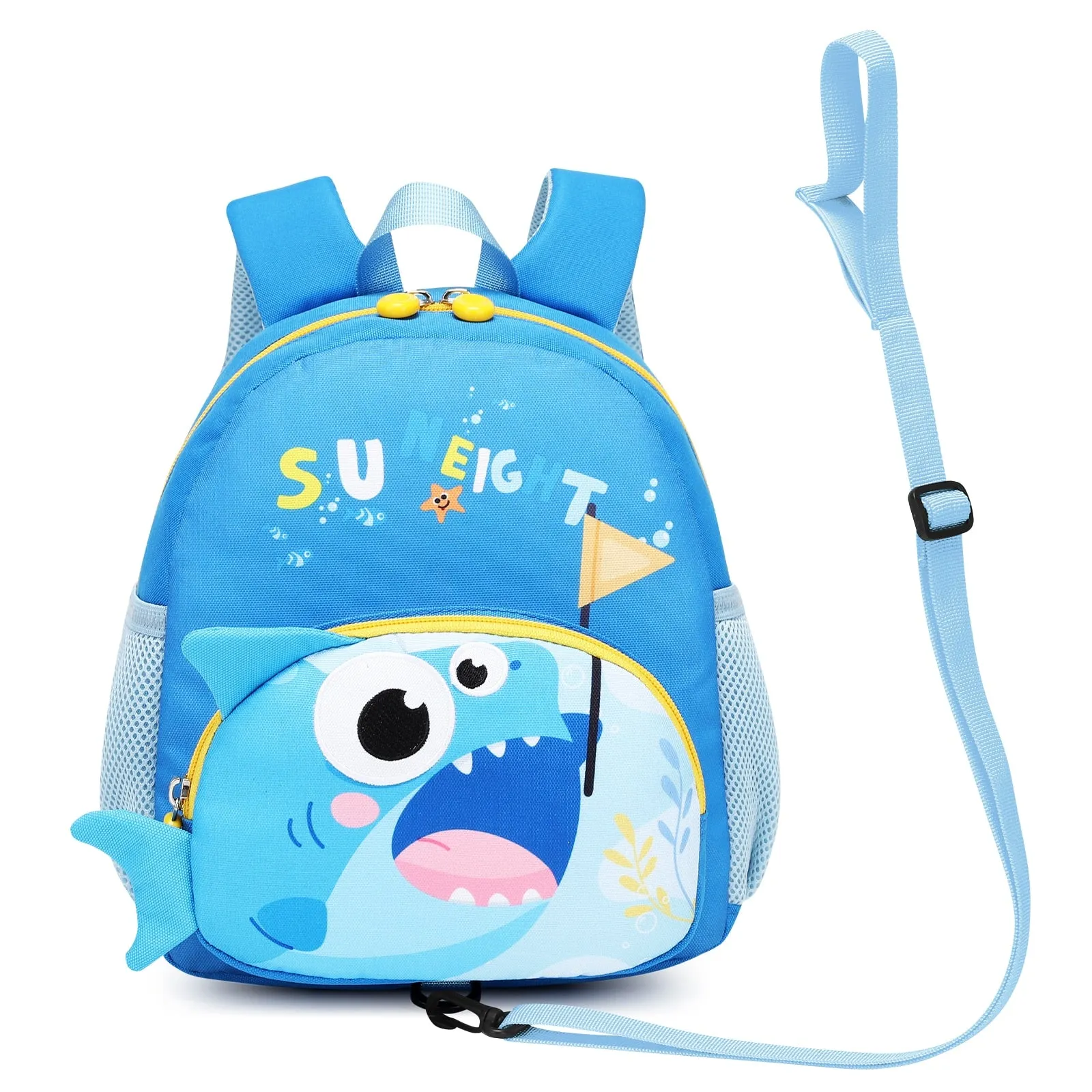 3D Cartoon Deisgn Kids School Backpacks with Traction Line