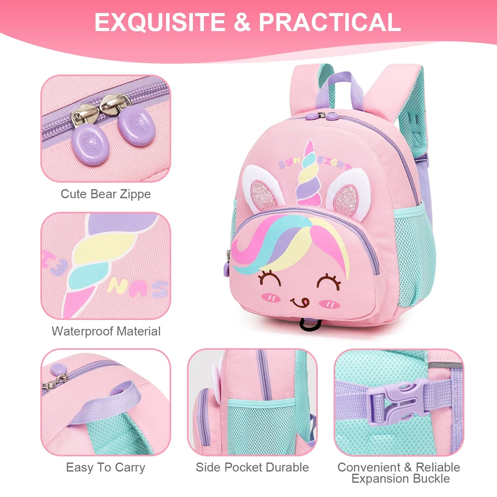 3D Cartoon Deisgn Kids School Backpacks with Traction Line