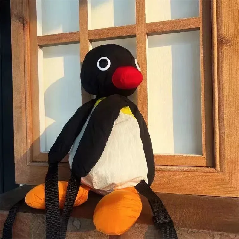 Adorable 38cm Black Penguin Plush Backpack - Soft, Cute & Fun for All!
