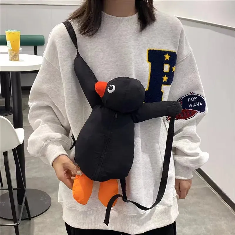 Adorable 38cm Black Penguin Plush Backpack - Soft, Cute & Fun for All!