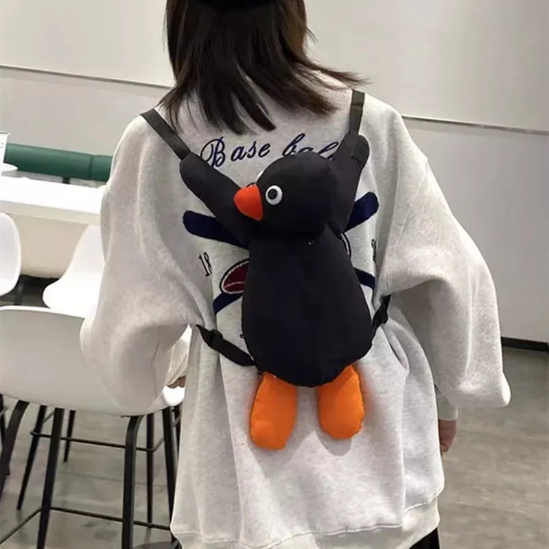 Adorable 38cm Black Penguin Plush Backpack - Soft, Cute & Fun for All!