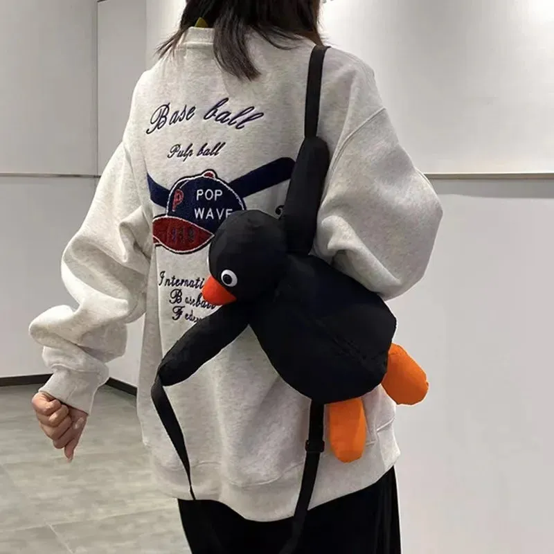Adorable 38cm Black Penguin Plush Backpack - Soft, Cute & Fun for All!