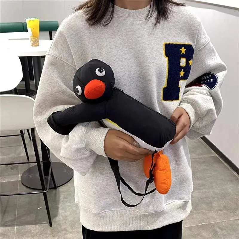 Adorable 38cm Black Penguin Plush Backpack - Soft, Cute & Fun for All!