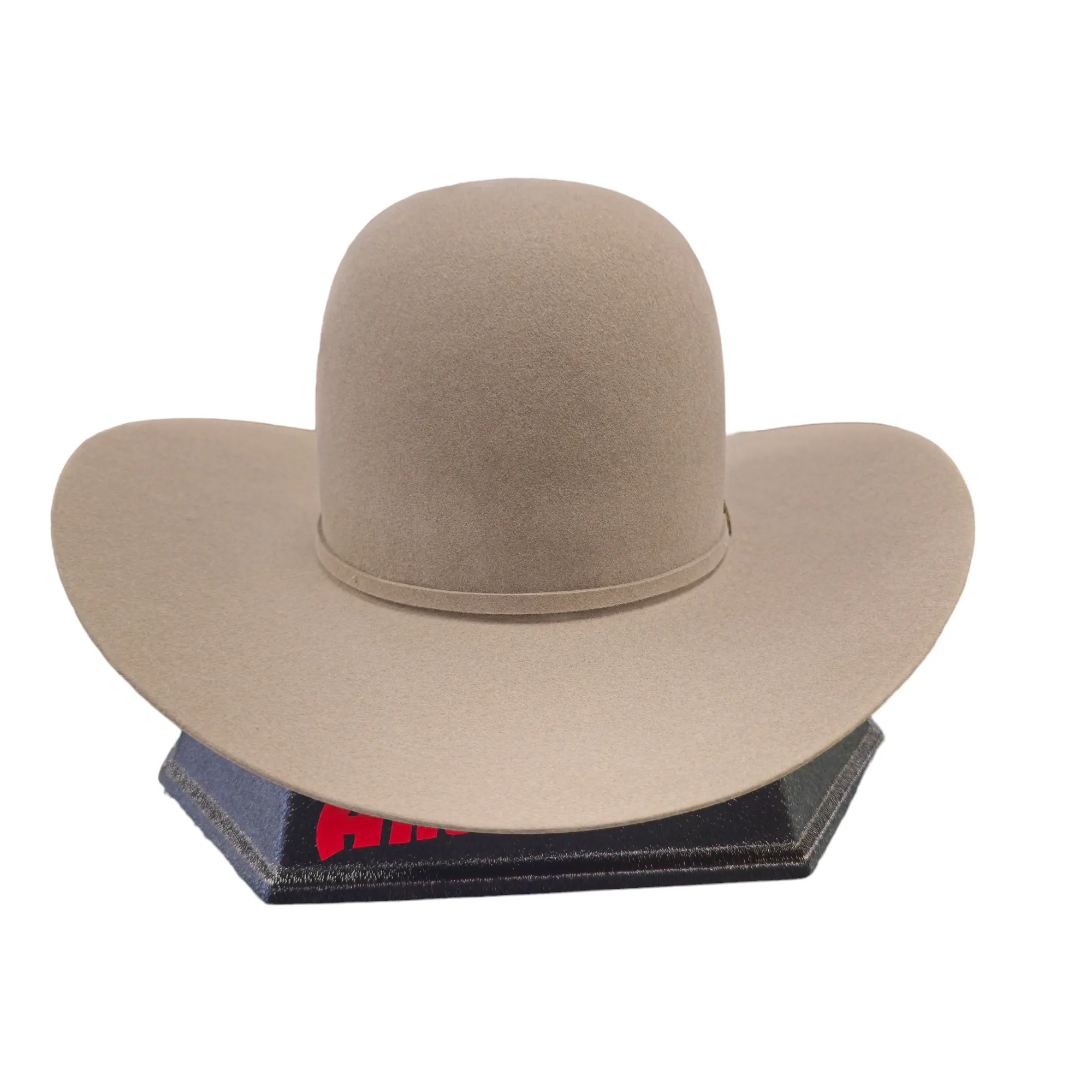 American Hat Co. - 100X Natural Felt Cowboy Hat - Open Crown - 4 1/4" Brim