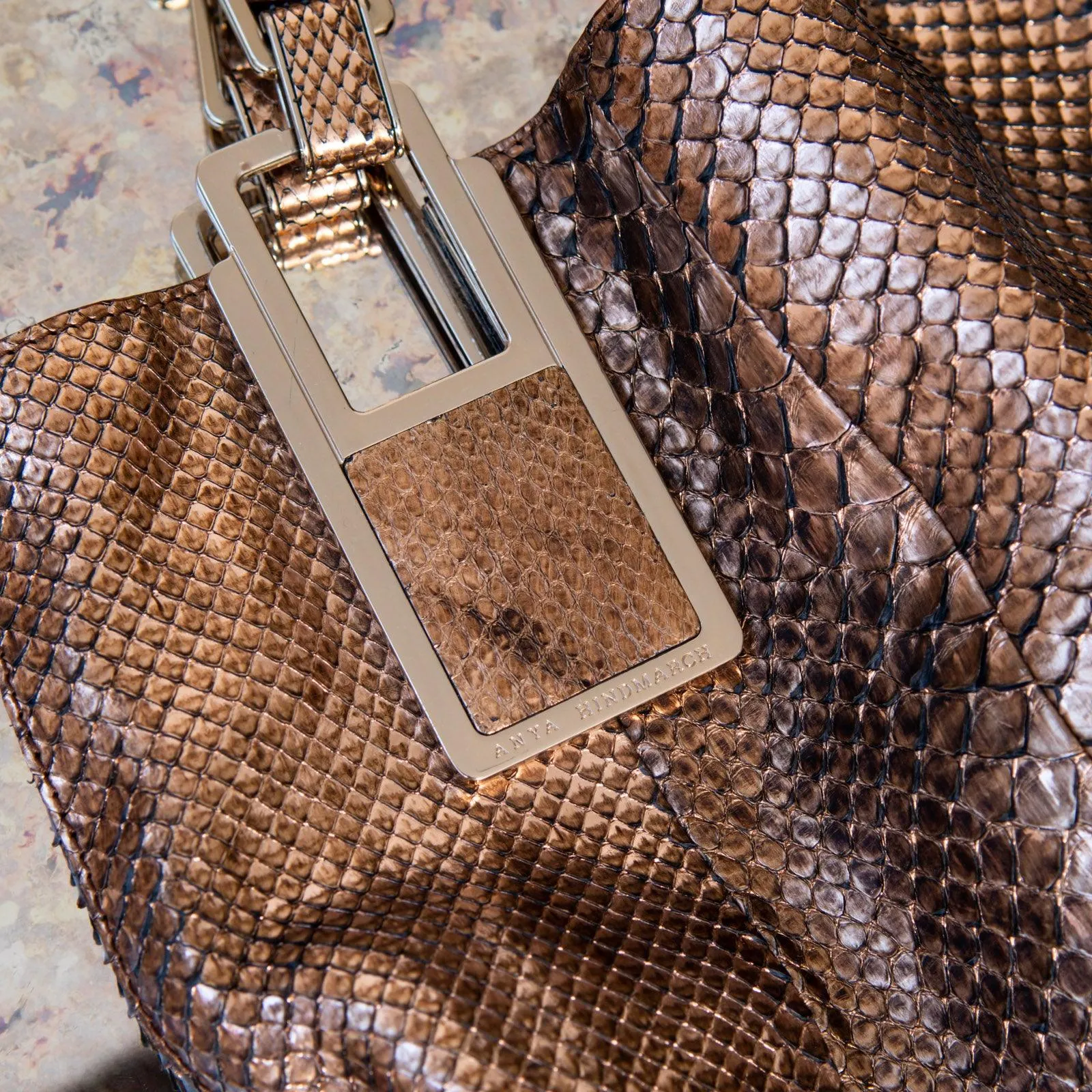 Anya Hindmarch Hector Python Hobo Bag