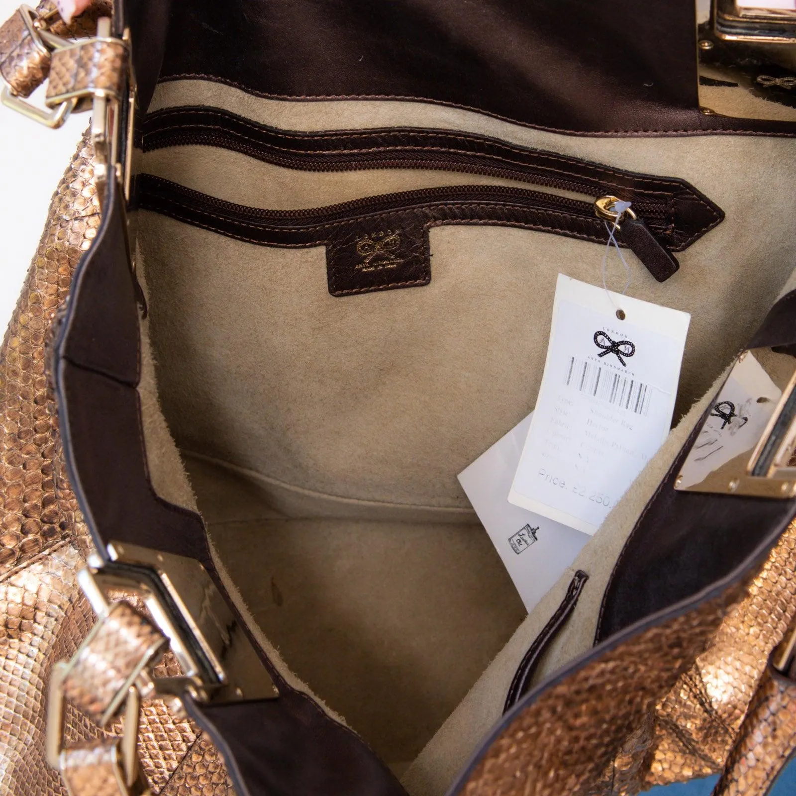 Anya Hindmarch Hector Python Hobo Bag