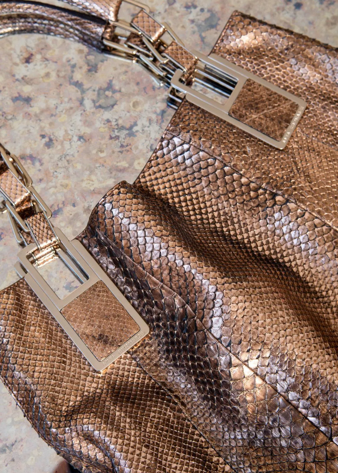 Anya Hindmarch Hector Python Hobo Bag