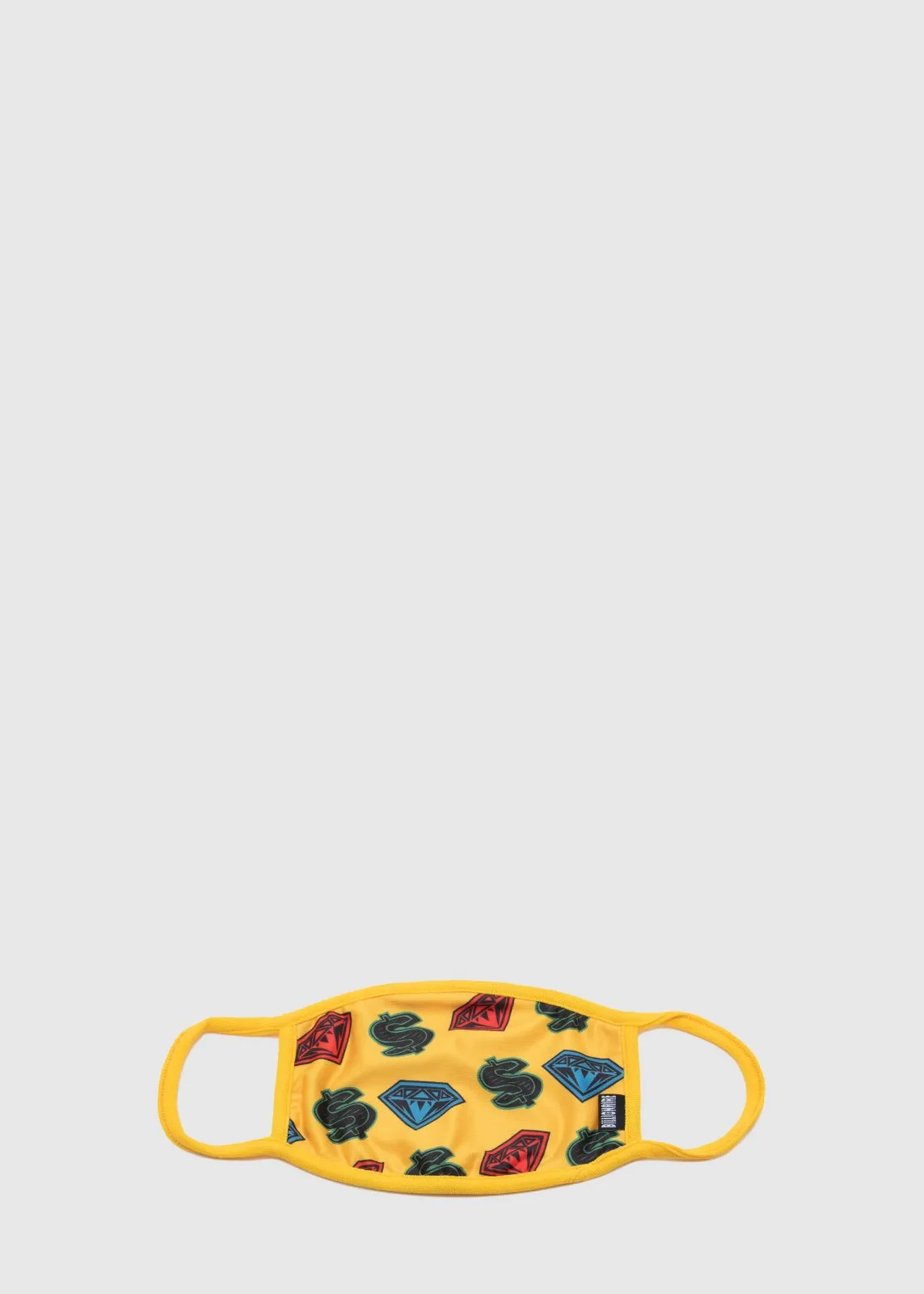 BILLIONAIRE BOYS CLUB: DIAMONDS & DOLLARS FACE MASK [YELLOW]