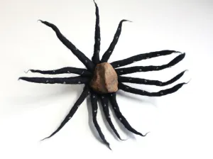 Black Urchin Merino Wool Felt Hair Band