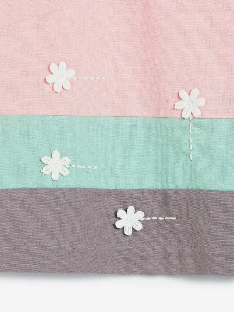 Bombay Paisley Peach Floral Crop-Top