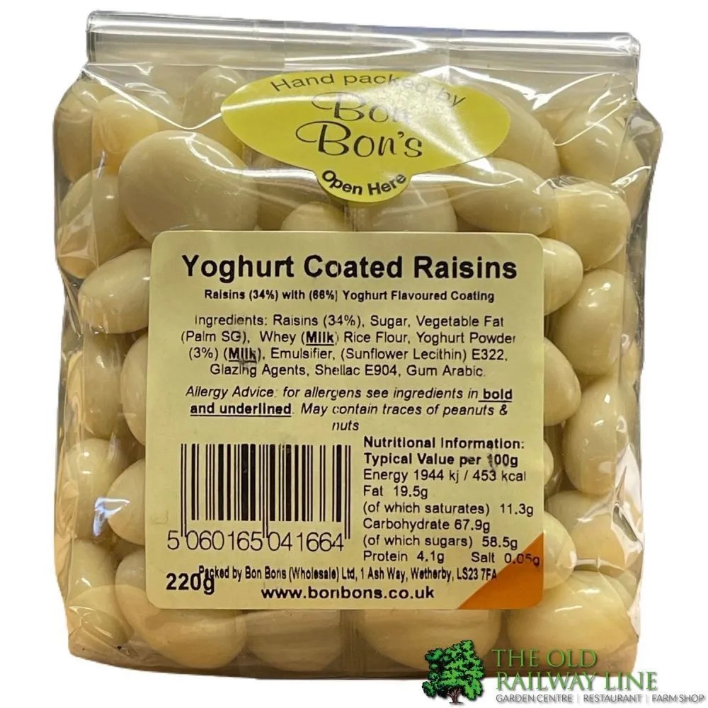 BonBons 220g Yoghurt Coated Raisins