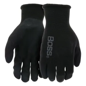 Boss Tactile Grip Series B31252-XL Coated Gloves, XL, Knit Wrist Cuff, Nitrile Coating, Foam Nitrile, Black :PR: QUANTITY: 1