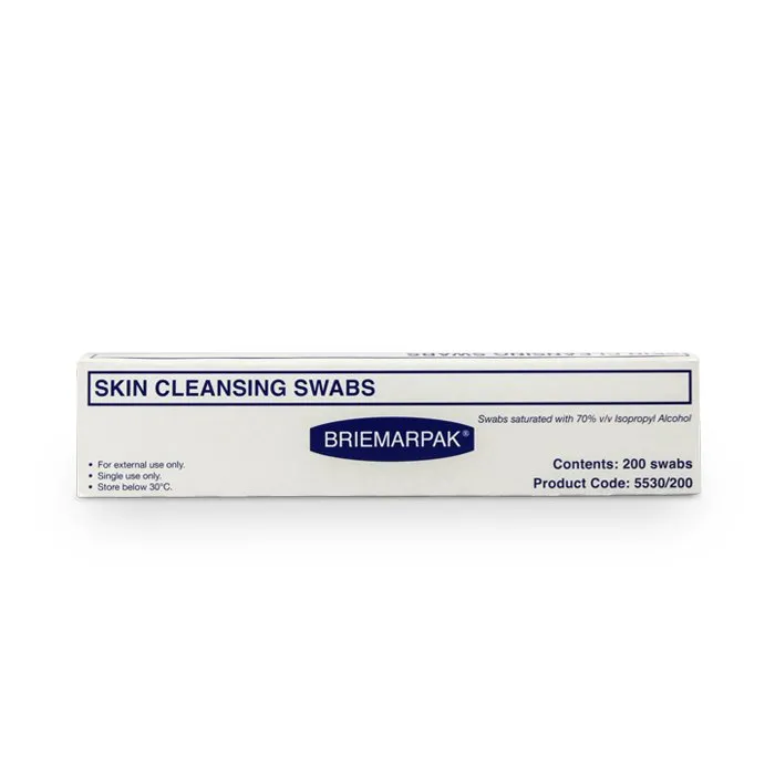 Briemarpak Alcohol Skin Cleansing Swabs 200 pcs