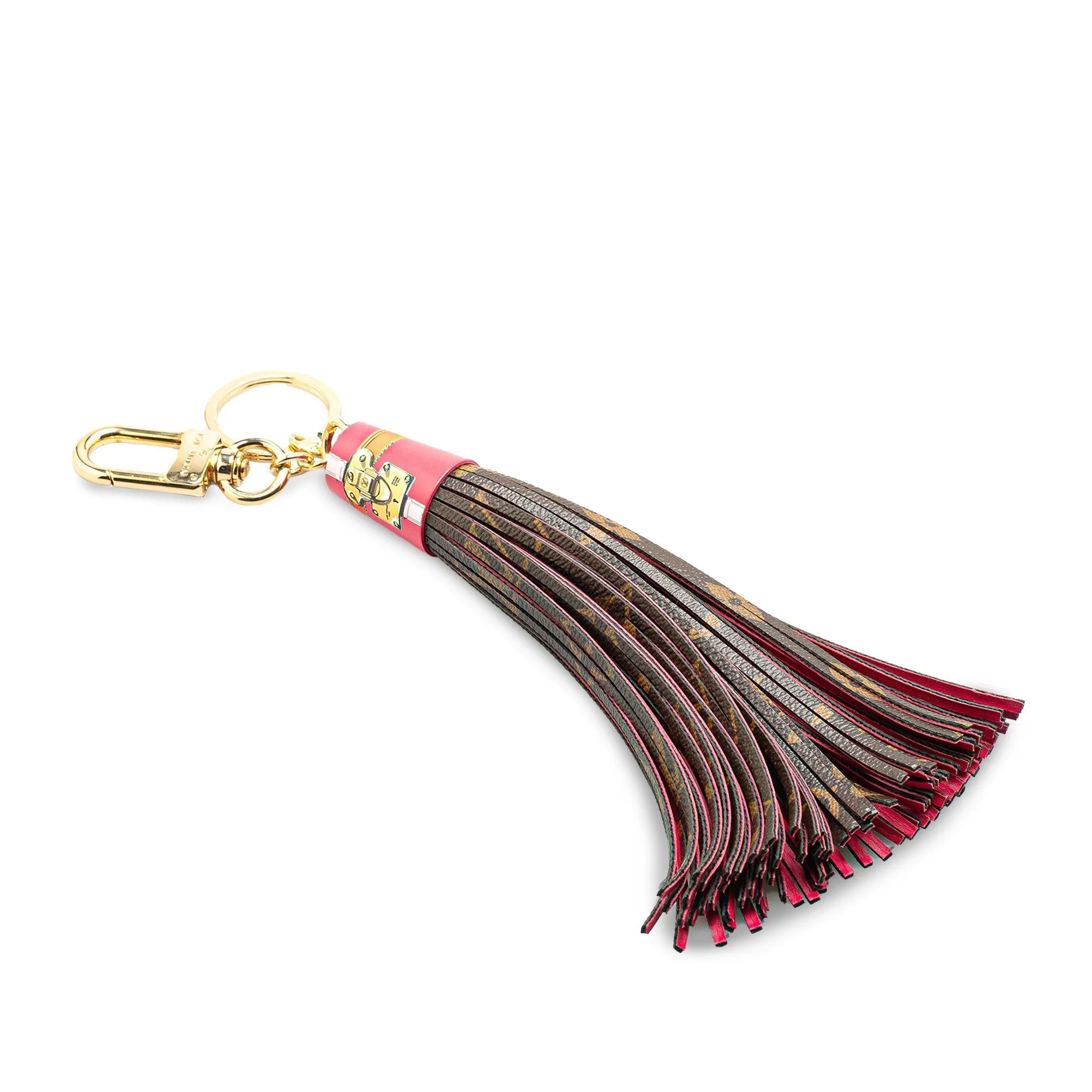Brown Louis Vuitton Monogram Summer Trunk Tassel Bag Charm Key Holder