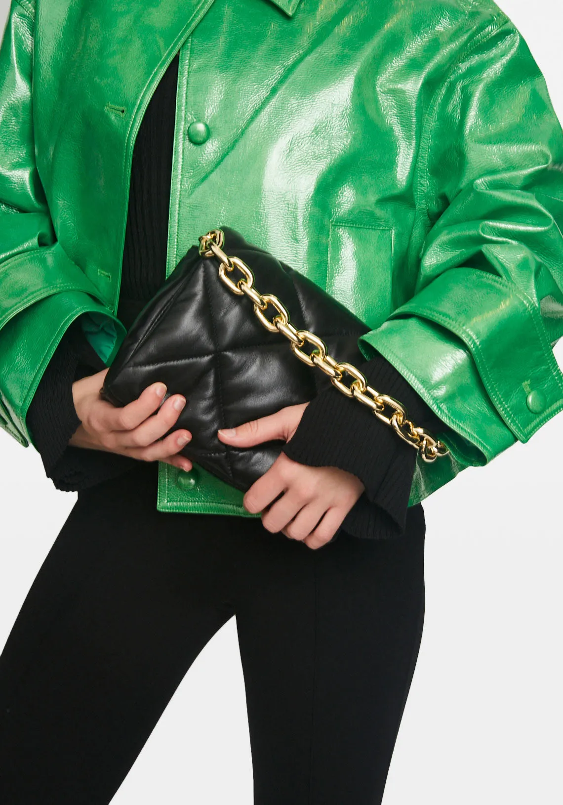 BRYNN CHAIN BAG BLACK/GOLD