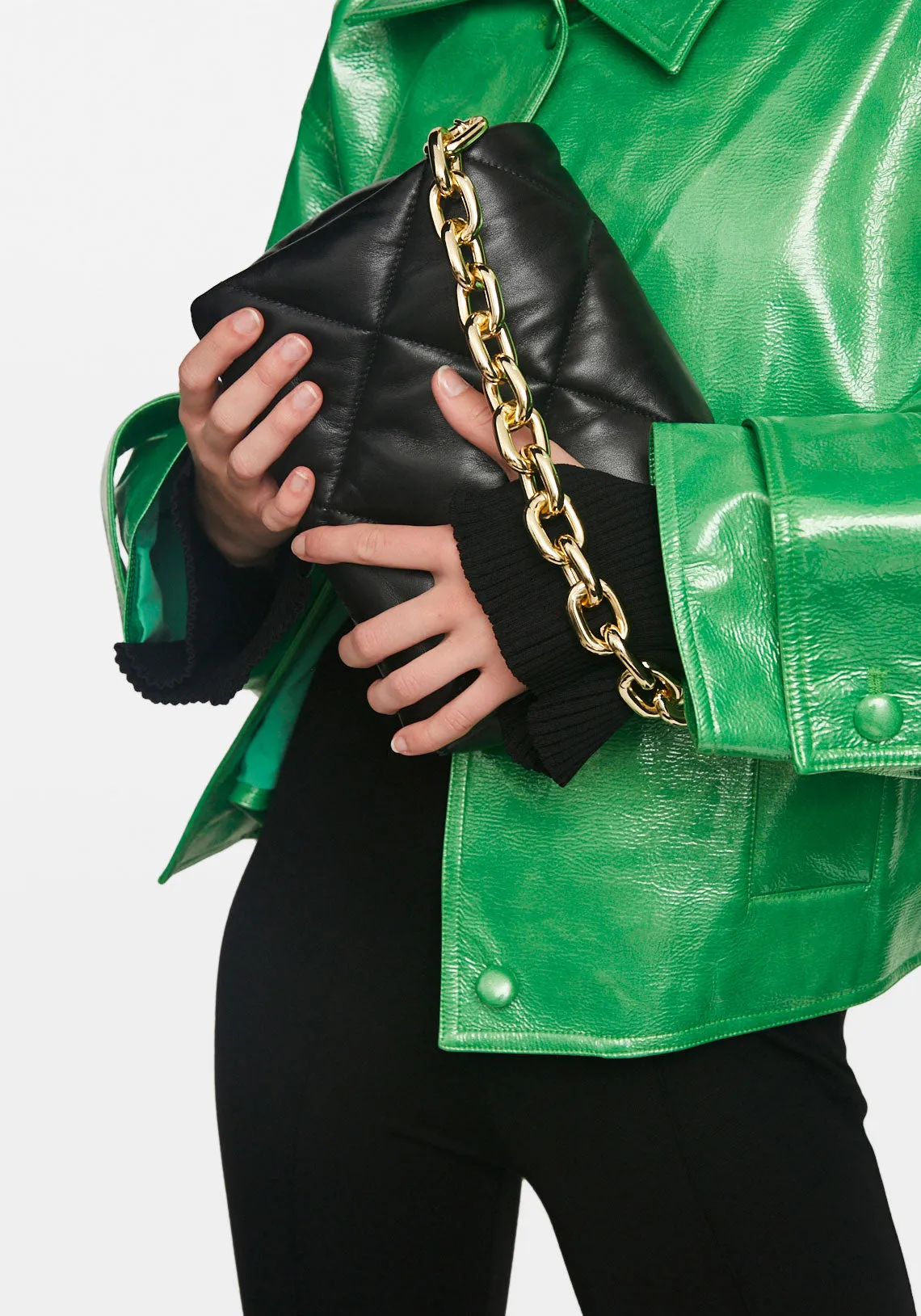BRYNN CHAIN BAG BLACK/GOLD