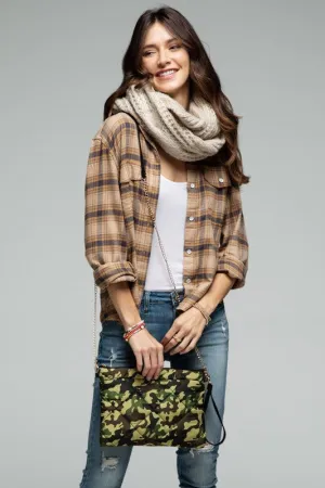 Camouflage Clutch Crossbody Bag