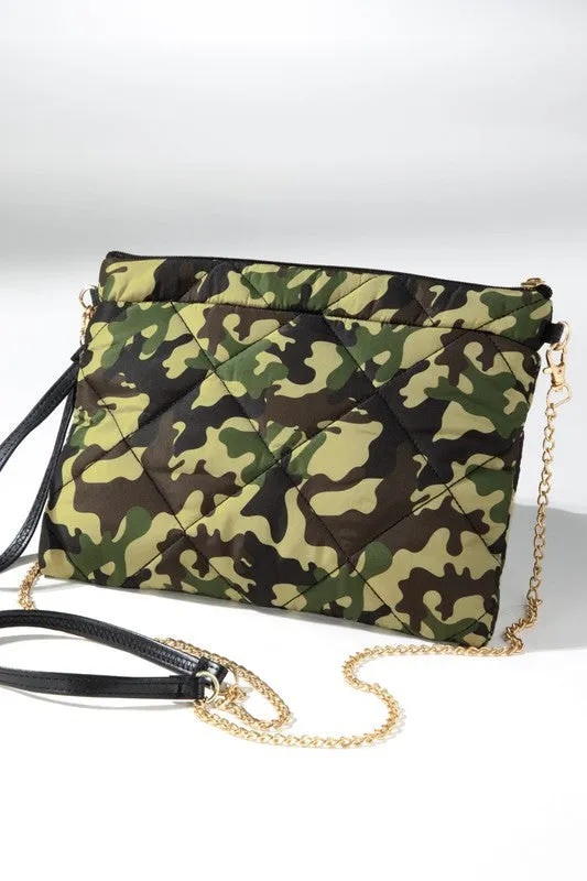 Camouflage Clutch Crossbody Bag