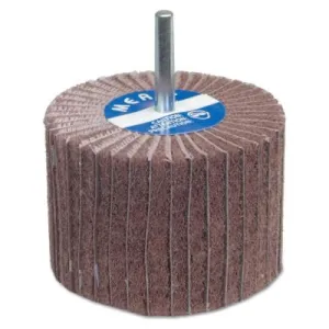 Carborundum Interleaf Flap Wheels with Mounted Steel Shanks, 2 in x 1 in, 180 Grit, 08834144458