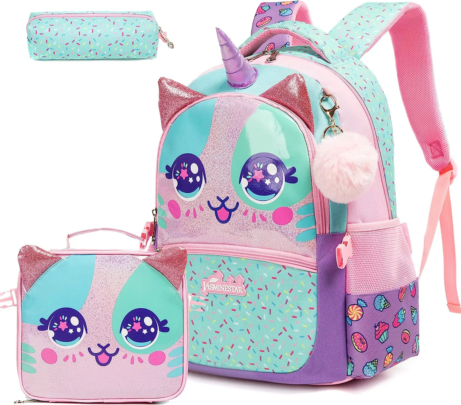 Cartoon Design 3pcs Kids School Backpacks for Girls
