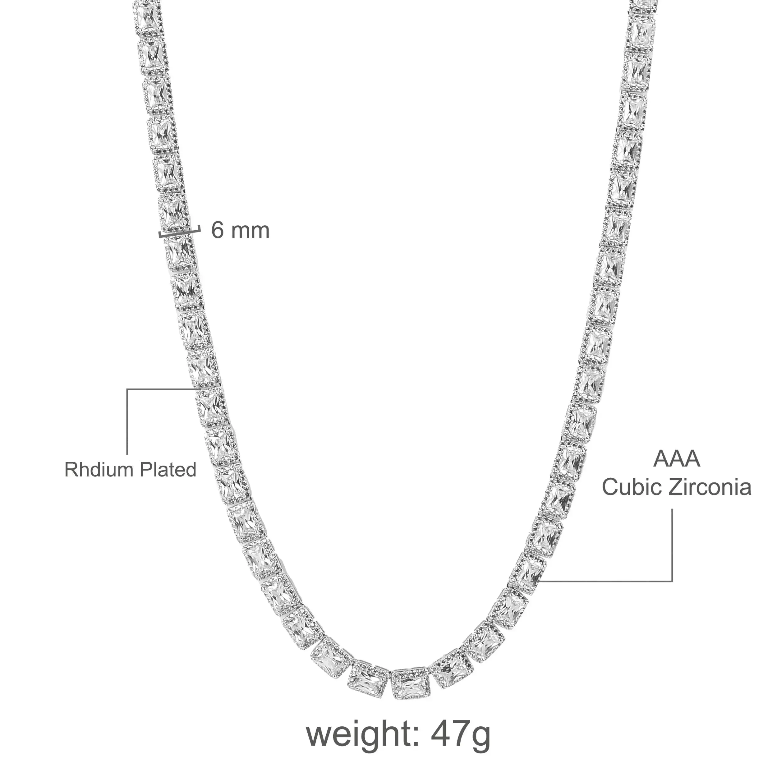Celestial Charm Square Tennis Chain