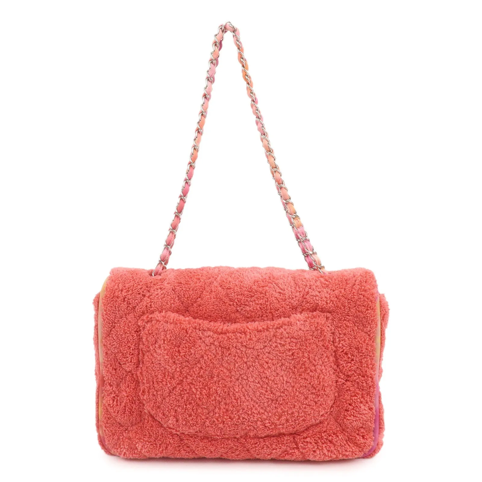 CHANEL Matelasse Pile Big Matelasse Chain Shoulder Bag Pink