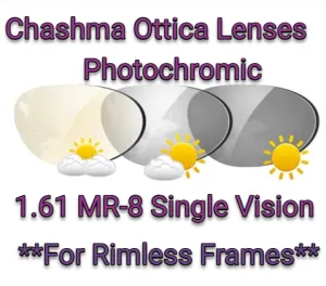 Chashma Ottica 1.61 Index Mr-8 Photochromic Single Vision Lenses