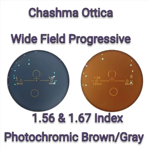 Chashma Ottica Wide Field Progressive Photochromic Lenses