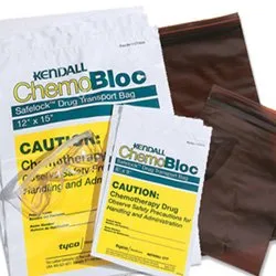 Chemo Drug Transport Bag ChemoPlus™ 12 X 15 Inch Clear / Yellow Zip Closure - Cardinal  Mfr# CT0500