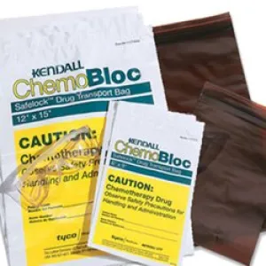 Chemo Drug Transport Bag ChemoPlus™ 12 X 15 Inch Clear / Yellow Zip Closure - Cardinal  Mfr# CT0500