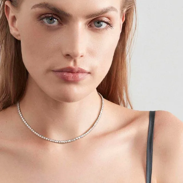 Chic & Charm Joyful Tennis Necklace - Gold - 148644/012