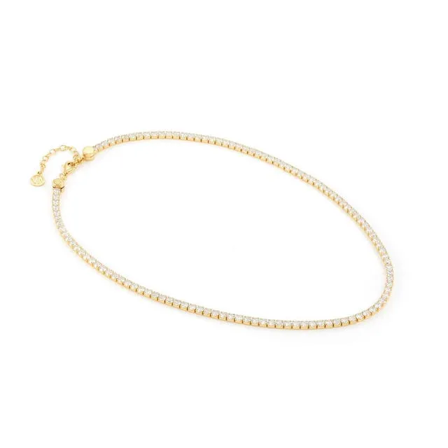 Chic & Charm Joyful Tennis Necklace - Gold - 148644/012