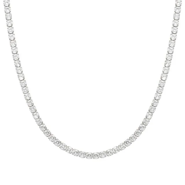 Chic & Charm Joyful Tennis Necklace - Silver - 148644/010