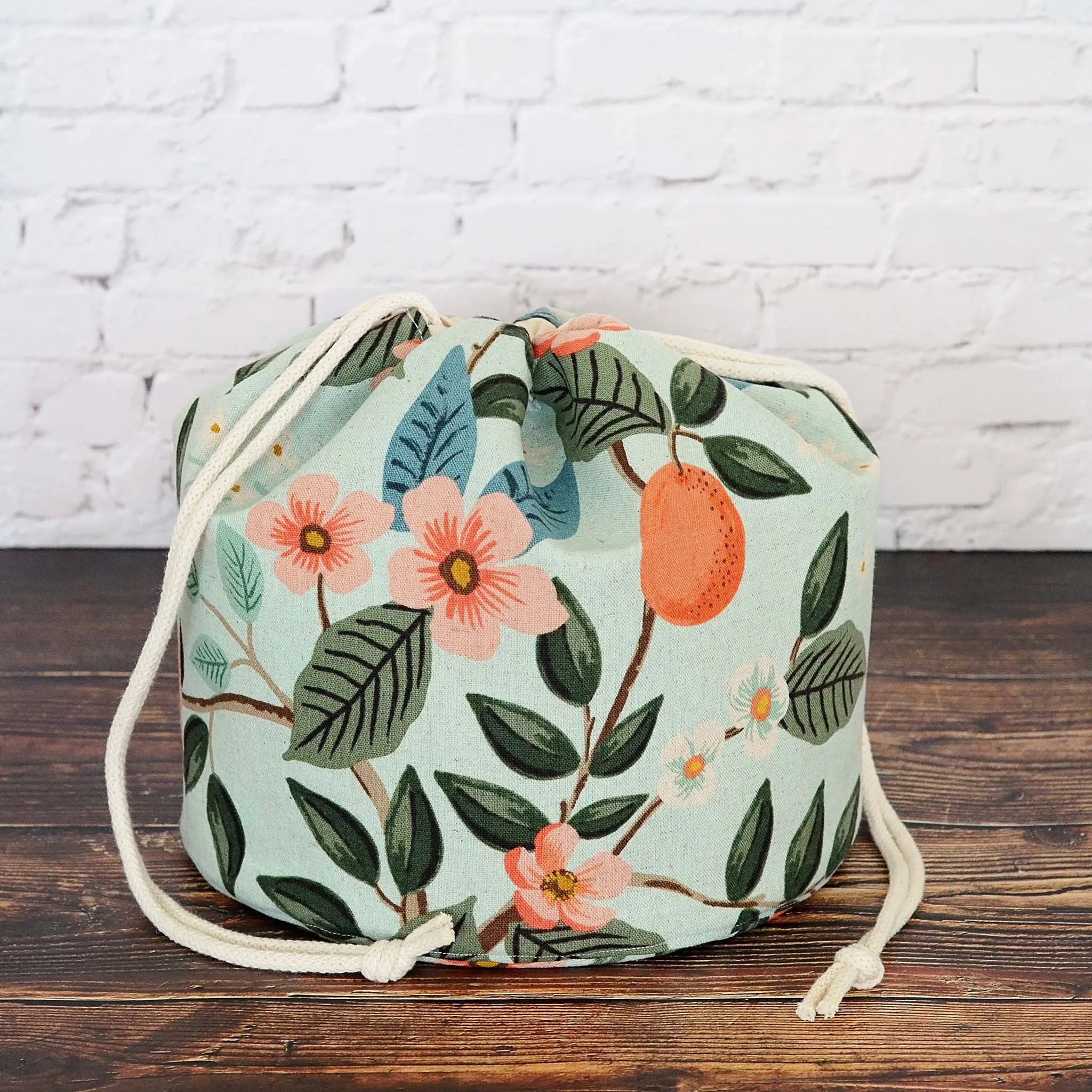 Citrus Bucket Bag in Rifle Paper Co. Canvas