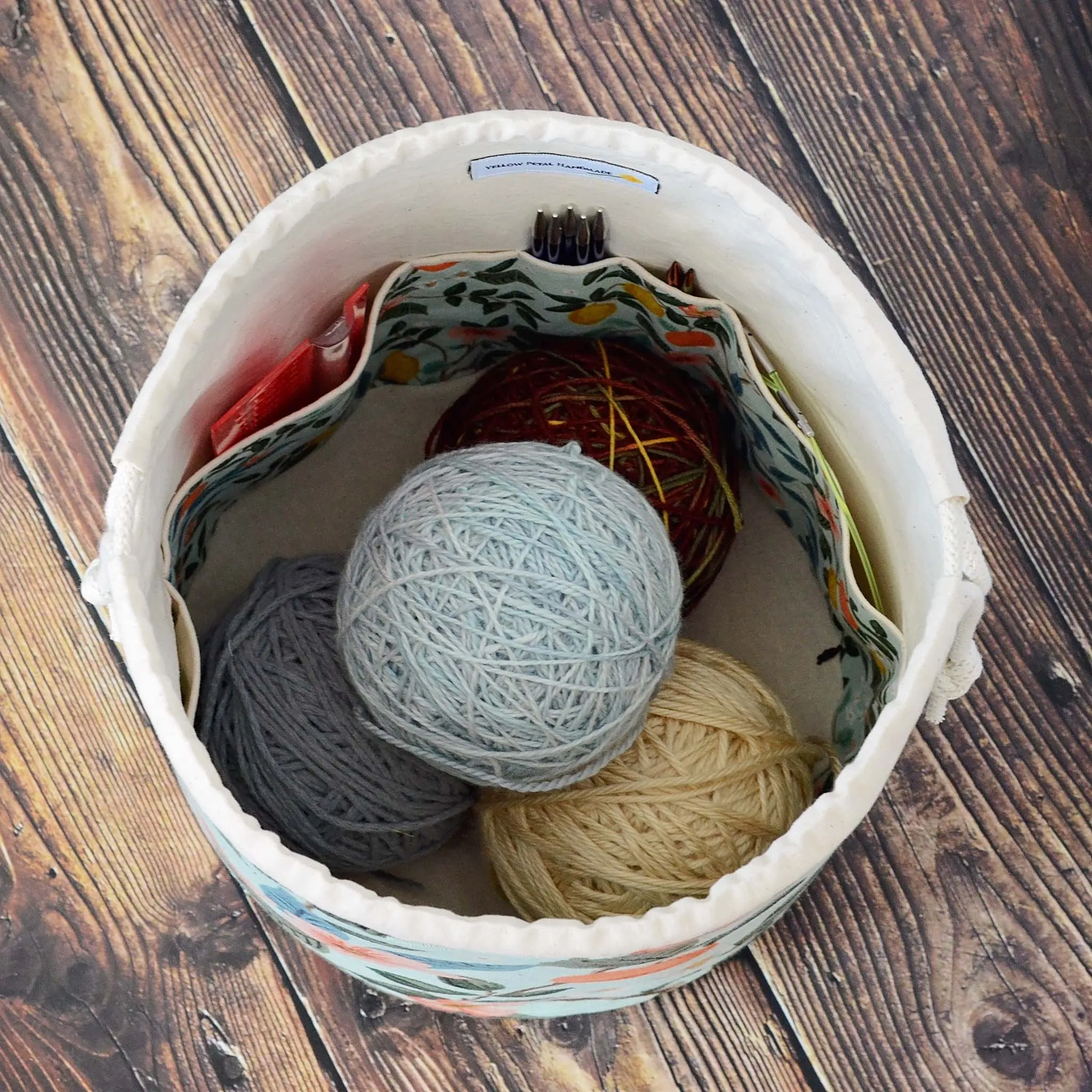 Citrus Bucket Bag in Rifle Paper Co. Canvas
