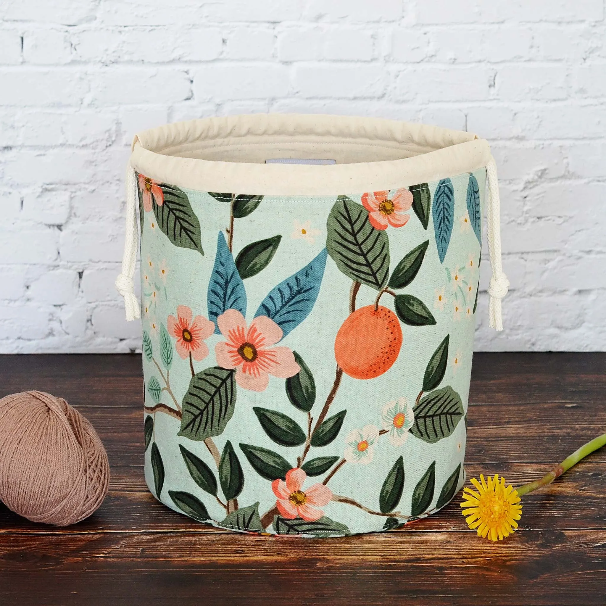 Citrus Bucket Bag in Rifle Paper Co. Canvas