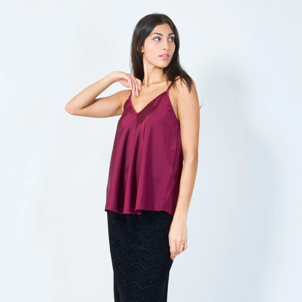 Classic camisole silk top wholesale