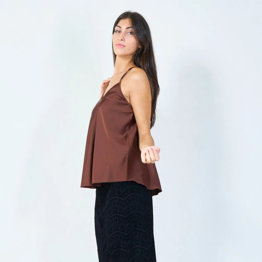Classic camisole silk top wholesale