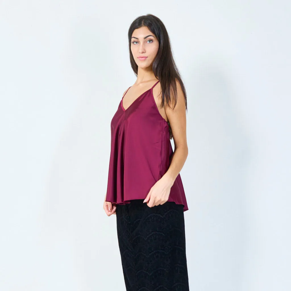 Classic camisole silk top wholesale
