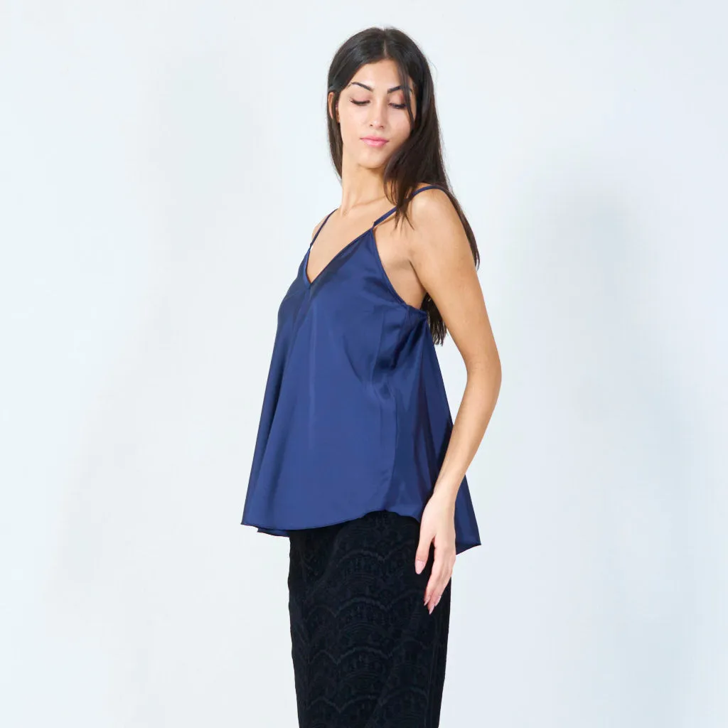 Classic camisole silk top wholesale