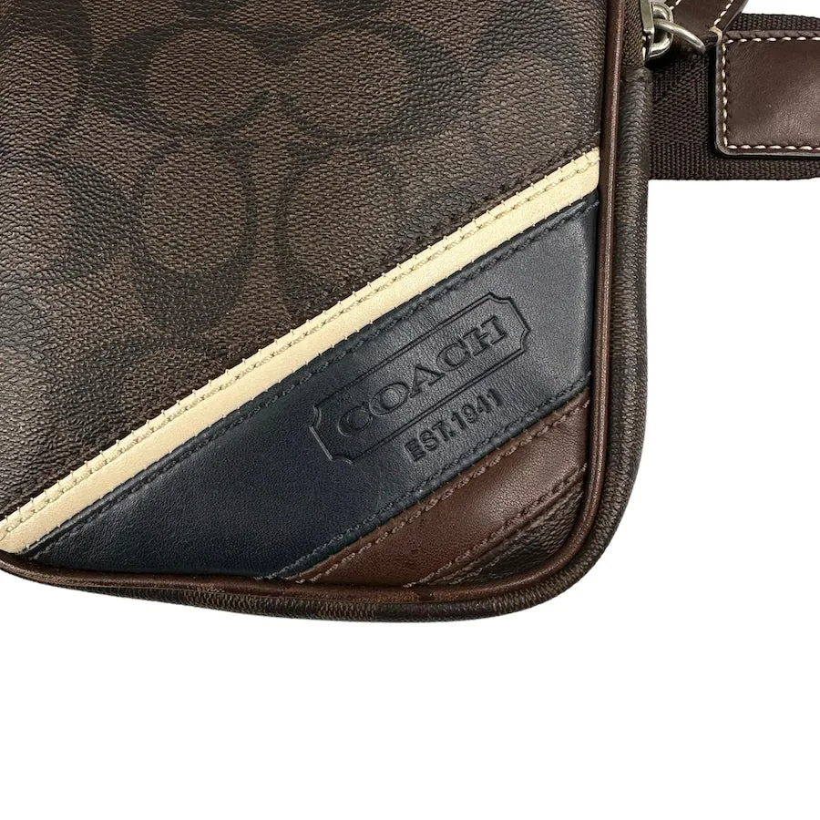 COACH BROWN MONOGRAM BELT BAG
