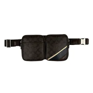 COACH BROWN MONOGRAM BELT BAG