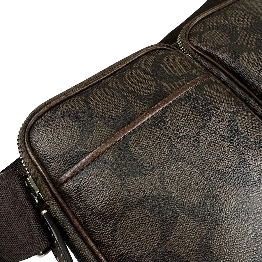 COACH BROWN MONOGRAM BELT BAG