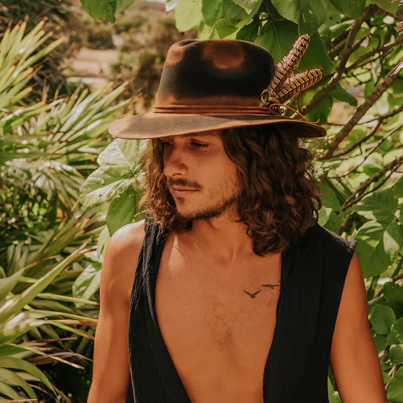 Country Maverick Felt Fedora In Brown