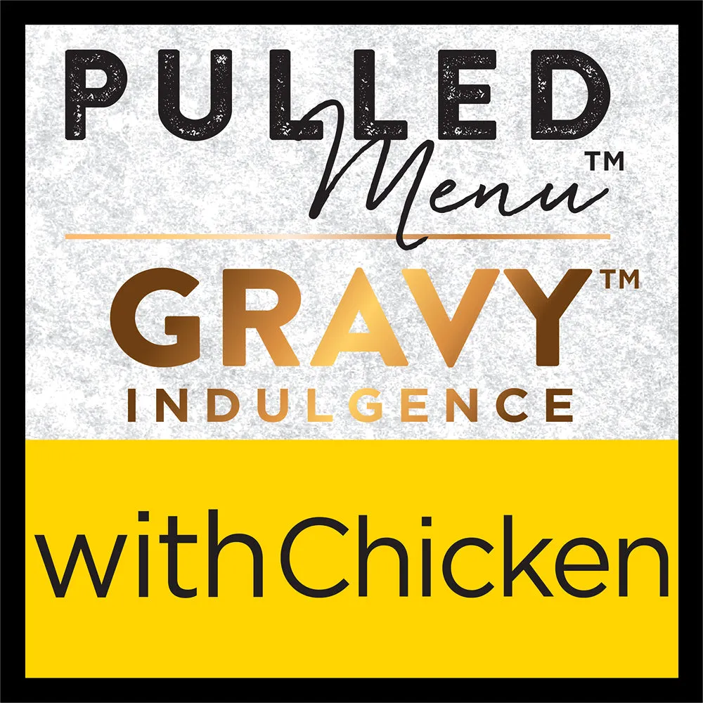 Dine Wet Cat Tray Pulled Menu Gravy Indulgence Chicken Wet Cat Food 7x85g