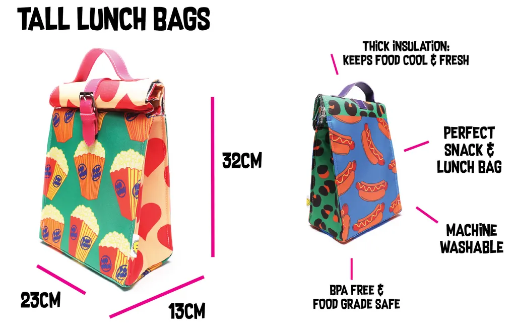 DOOWOP Hot Dawg Tall Insulated Lunch Bag