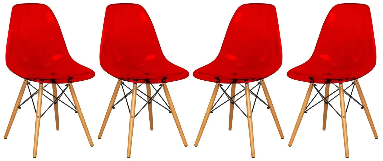 Dover Modern Dining Chair  Molded Side Chair Set of 4