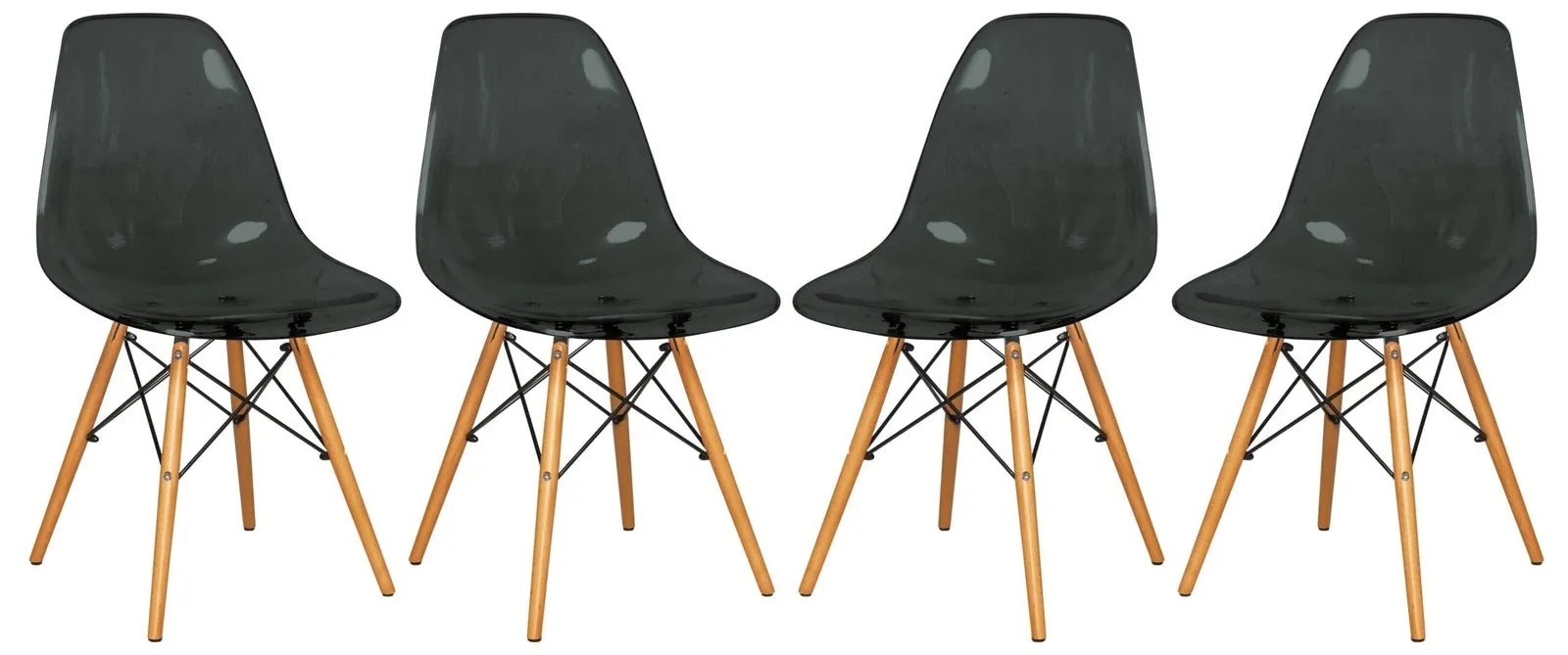 Dover Modern Dining Chair  Molded Side Chair Set of 4